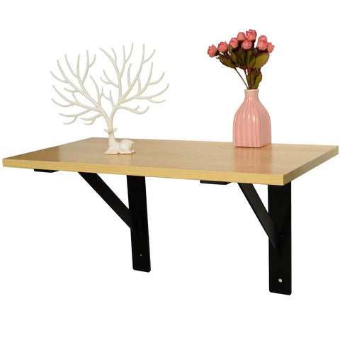Heavy Duty 14 Inch By 14 Inch Countertop Brackets That Mount To Walls Right Angle Shelf Supports, black, shelf with decor