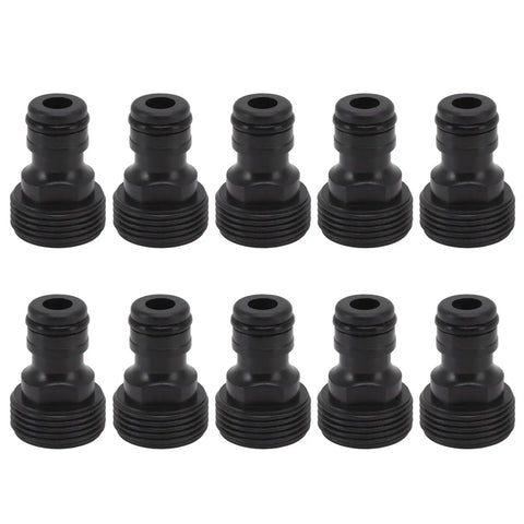 Push To Connect Quick Connect Nipple Adapter, 10-pack plastic hose quick connector for power washers, boats, RVs, spigots, nozzles, and sprinklers