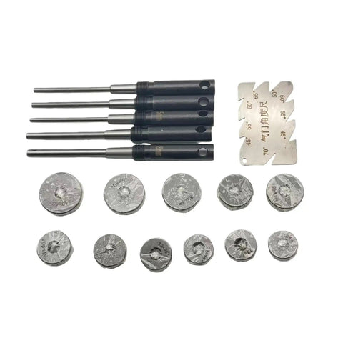 Universal 23-40mm Valve Seat Grinding Wheel Kit For Cars And Bikes Sturdy Diamond Repair Tools You Can Fix Minor Engine Mishaps Yourself With Ease. 23-40mm metal valve seat grinding kit with grinding heads and angle gauge