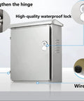 304 Stainless Steel Outdoor Electrical Box Enclosure For Electronics IP67 Waterproof Weatherproof NEMA Wall Mount Project Box
