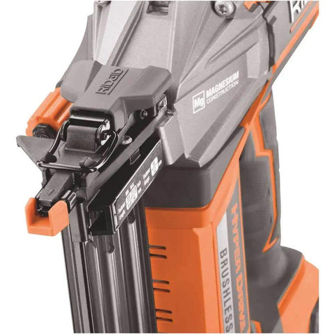 Pro Brushless Cordless Brad Nailer Running Eighteen Volts And Steel Frame For Trim Cabinet Setup This Heavy Workhorse Fires Eighteen Gauge Fasteners Smooth As Butter Packing Two Thousand Six Hundred Rounds Per Charge To Keep Crews Rolling