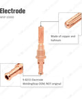 80A Standoff Tip And 9-8215 Electrode Kit For SL60 SL100 Plasma Torch Kits, copper hafnium electrode, OEMed Spare Parts