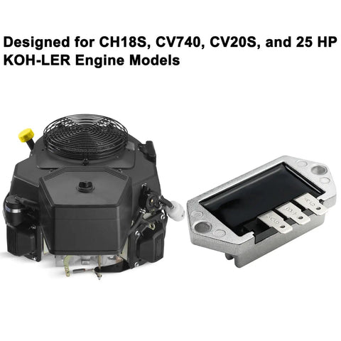 Voltage Regulator Rectifier Replacement For 8 To 25 HP Engines With 15 Amp Alternators Kohler Compatible beside engine model