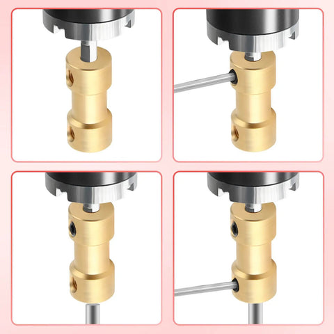 Brass Shaft Coupling Connector For Motor Shaft Extension From Three Point One Seven Millimeter To Four Millimeter Ten Pack Includes Two Allen Wrenches And Forty Screws, brass coupling on motor shaft