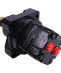 Hydraulic Drive Motor Wheel Motor 310545 for Skyjack SJIII 3215 and SJIII 3219 scissor lifts, black metal casing with red caps