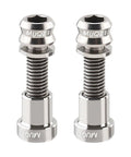Beefy Titanium Alloy Bike Stem Screw Nut Kit With Washers 2 Pieces For Road And Mountain Bikes Silver Replacement Screws