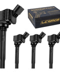 Set Of 4 Ignition Coil Packs Fits VW Passat Beetle Jetta GTI Golf Audi A3 A4 1.8L And 2.0L Engines With Easy Install Direct Fit Replacement UF765 GN10632 with packaging
