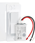 Wireless Light Switch And Receiver Kit For Decorator Rocker Wall Plate 15A No Wiring Needed 100ft RF Range Expandable Remote