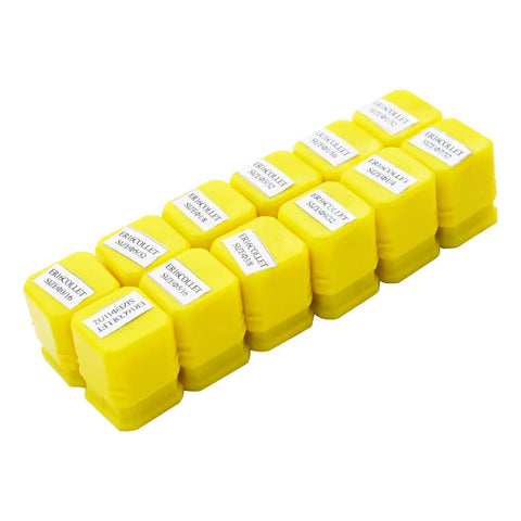 Heavy Duty ER16 Spring Collet Set 12 Pieces 1/32 To 3/8 Inch Carbon Steel with yellow protective containers