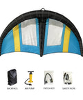 Unbreakable Inflatable Wing Foil For Kitesurfing And Surfboarding Ultra Portable Window Design With Repair Kit display