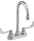 Monterrey 1.5 GPM Lavatory Faucet Centerset Two Handle Gooseneck Spout With Wrist Blade Handles Chrome Finish Easy Install For Bathroom Sink