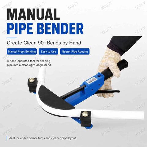 Heavy Duty Ratcheting Tubing Bender Kit For Copper Aluminum Piping engineered for 90-degree bends with hand-operated tool.