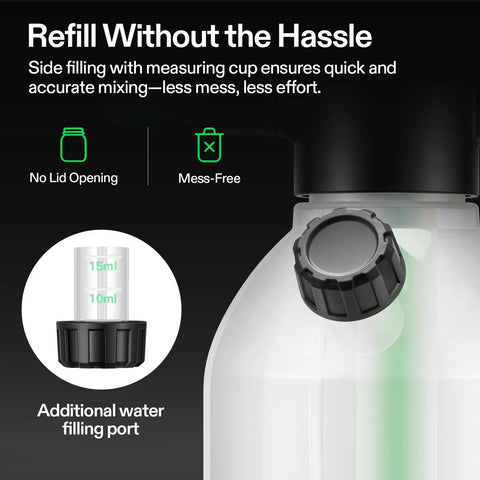 70 Ounce Pump Sprayer For Home Garden And Lawn Care Portable Hand Sprayer side filling port with measurement markings