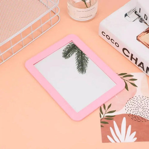 Pink Magnetic Locker Mirror 5 By 7 Inches Real Glass With Strong Magnetic Backing perfect for various spaces on desk