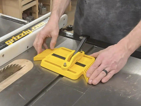 Adjustable Magnetic Featherboard For Table Saws And Router Tables Locks Stock Dead Tight Against Fence for precise woodwork handling.