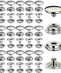 240 Pieces Stainless Steel Snap Fasteners 15mm Heavy Duty Set For Jeans Jackets Bags Leather And DIY Craft Projects