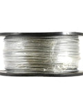 Galvanized Wire Rope Cable One Eighth Inch Diameter 500 Feet On Plastic Reel Beefy Industrial Marine Grade With 1700 Lb Break Strength