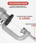 Beast Mode Aluminum Bench Vise For Electric Drill 44mm To 58mm Jaw Opens 360 Degree swivel base with a non-slip rubber pad.