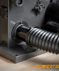 Flexible Dust Collection Hose Kit Two And One Quarter Inch Diameter attached to woodworking dust collector machine.