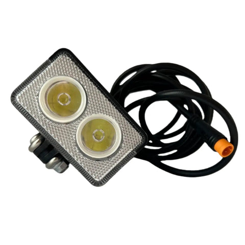 Front Light With Integrated Horn For E Bikes And Scooters, Waterproof 3 Pin Male Connector, 180 Lux Brightness Headlight