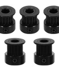 Get That 3D Print On Point With This HEALSOPTHY Timing Belt Pulley Kit featuring Solid Aluminum Alloy Gt2 Build, Black Finish And 5pcs Bundle Perfect For Smooth Operation On Any Daring DIY Project Or CNC Machine Setup, black aluminum GT2 timing pulleys