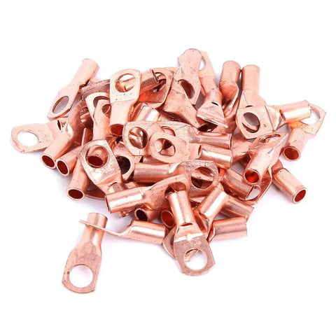 Ultimate 100 Piece Copper Wire Terminal Kit With Cold Pressed Crimp Lugs And Electrical Connectors For Inverter Battery And Auto Projects That Slap, copper ring lugs pile