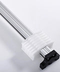 Built Tough Electric Linear Actuator Slide Block Featuring Quiet Motor Operation And Rock Solid Stable Connection For Easy Push Rod Automation Install Projects, aluminum and ABS design.