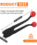Workhorse Steel Banding Tool And Strapping Sealer Built For Fast Five Eighth Inch Metal Strap Crimping, 13" long.