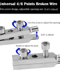 Stripped Screw Extractor Kit With Allen Wrenches For Broken Bolts Faucets And Pipes One Half Inch And Three Quarter Inch Easy Out Broken Screw Removal Tool For Handy DIY Friendly Quick Painless Repairs showing adjustable opening size.