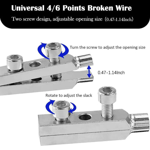 Stripped Screw Extractor Kit With Allen Wrenches For Broken Bolts Faucets And Pipes One Half Inch And Three Quarter Inch Easy Out Broken Screw Removal Tool For Handy DIY Friendly Quick Painless Repairs showing adjustable opening size.