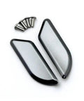 Bolt On Cnc Billet Aluminum Motorcycle Rearview Mirror Base Covers Knockout Style with fasteners for street bikes.