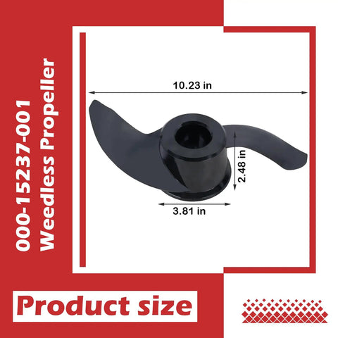 Weedless Propeller For Ghost Trolling Motors, Black Finish, Quiet, Durable Prop That Prevents Weed Tangling, Smooth Power And Easy Install, Fits Ghost Trolling Motor Propellers, Perfect For Weedy Water Fishing