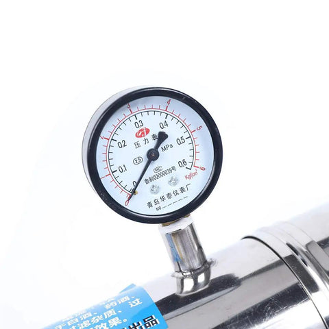 Heavy Duty Stainless Steel Carbon Filter Rig For Wine Beer Juice Kombucha Brewing Kickass Liquid Purification Setup With Dial Gauge And Slick Micro Mesh Screen For Super Fast Clarifying Sessions