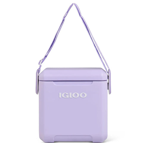 Lilac Breeze 11 Qt Tag-Along Cooler With Strapped Crossbody Carry, Leakproof Lid Locks, Interior Gasket Seal, MaxCold Insulation