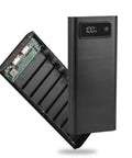 Totally Legit Battery Pack Enclosure With Dual USB Charging Ports For Fast Charge Power Bank Shell and Badass DIY Electronics Case for Weekend Adventures showing assembled and disassembled views.