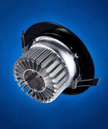 WKNHHL Recessed Lighting Housing Trim Kits Rendering Black Led Downlight High Brightness showing aluminum heat sink design for ceiling light.