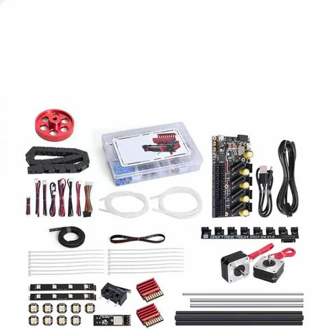ERCF V2 Eight Color Multi Material Upgrade Kit For Voron 2 4 3D Printer with components and wiring layout.