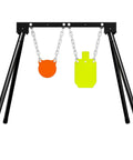 AR500 Steel Target System Kit With Stand Three Eighths Inch Thick Targets Includes 6 Inch Gong And 7 By 12 Inch Torso