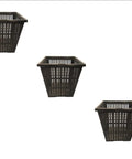 Square Mesh Pond Plant And Flower Baskets Set For Aquaponics And Hydroponics Slotted Plastic Net Cup Pots In 4By4By5 inches