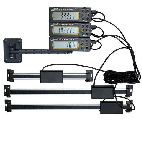 Tough As Nails Digital Readout DRO With 12 Inch Travel And Huge X Large LCD Display Featuring Magnetic Remote Easy Cut Aluminum Rule For Dead Accurate Inch Metric Fractional Readings In Every Shop Job