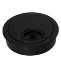Black 2.5 Inch Plastic Cable Grommet Desk Hole Cover For Wire Management And Cord Organization in workstations, fits 60mm hole
