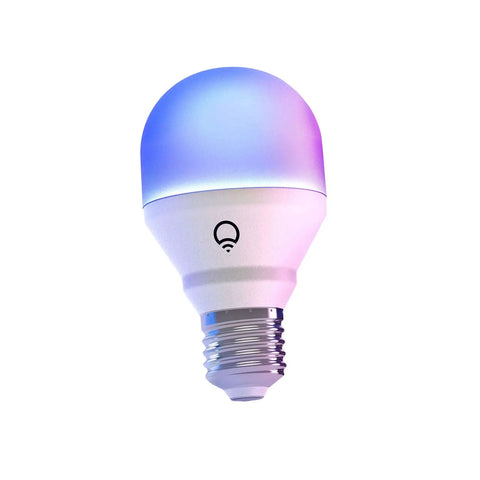 Smart Color Changing Light Bulbs 2 Pack A19 E26 RGB Tunable White 800 Lumens With WiFi Dimming Matter Compatible bulb glowing blue