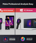 Handheld Thermal Imaging Camera With WiFi, 25Hz Refresh, 160x120 IR Resolution, 3.2 Inch LCD connected to devices and PC