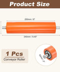 Top Tier Professional Heavy Duty 2.4 Inch Rubber Coated Conveyor Roller Designed For Kayak Loaders And Garage Workbenches Hella Tough Galvanized Steel Transfer Drum size and dimensions