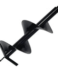 63cc Post Hole Digger Powerhead Workhorse With 3 Auger Bits Set, black auger bit close-up