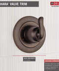 Linden Single Handle Shower Diverter Valve In Venetian Bronze Finish For Custom Shower Upgrades T11894 RB mounted on wall