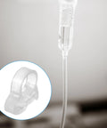 4 Pcs Clear Plastic Hose Clamps With Half Inch Interface Heavy Duty Double Snap Grip Ratcheting Adjustable Clamp installed on tube