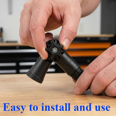 3/4 Inch Threaded Joint Angle Adaptor For Telescoping Extension Poles Head Only No Standard Pole 270 Degree Rotation Handy Access To High Ceilings Windows Gutters Fans Lamps Painting And More 2 Pack, black plastic joint