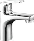 Modern No Fuss Single Hole Bathroom Faucet With Single Handle Chrome Finish Includes Drain Assembly And Pop Up Drain WaterSense Labeled