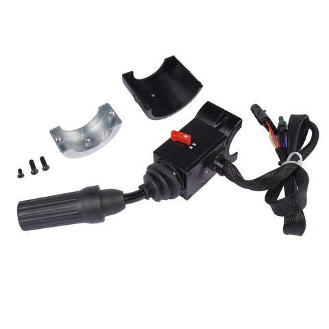 Transmission Shifter Assembly OEM Replacement 238270A1 For Case And New Holland Wheel Loaders DW2 DW3, black lever with wiring